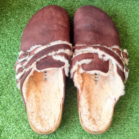 Birkenstock Shoes - Birkenstock Blair Oiled Leather Shearling Women’s Clogs